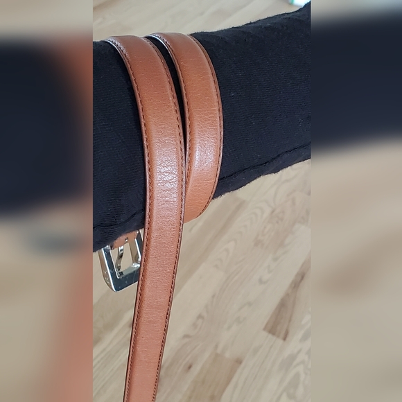 Fossil Timeless Leather Belt, Silver Buckle, Whiskey Brown, Medium, EUC - Picture 8 of 13